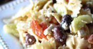 Greek Pasta Salad! This salad is SO easy to throw together and can be served warm or cold! A light delicious and healthy meal!