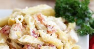 Chicken Bacon Ranch Pasta! Super easy to make and ridiculously delicious! #pasta #chicken