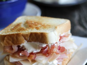 Chicken Cordon Bleu SANDWICH!... Sandwich at its finest! This recipe is so easy and literally tastes like the real deal- only with a fraction of the work! #chicken #recipe