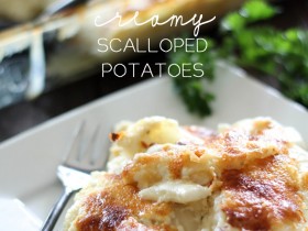 Creamy Scalloped Potatoes... These potatoes on chef-in-training.com outshine any other potatoes I have ever made. The flavor is so unique and completely delicious!  #potato #sidedish #recipe