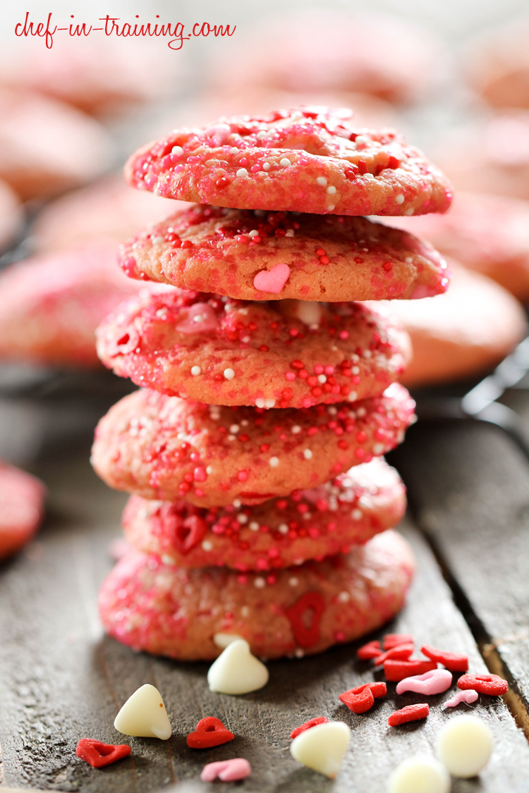 Sweetheart Raspberry Pudding Cookies on chef-in-training.com ...A sweet, easy and delicious treat that is perfect for Valentines Day!  #recipe #dessert #cookie