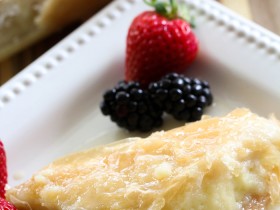 Galaktoboureko {Greek Custard Pie} from chef-in-training.com ...an authentic and DELICIOUS Greek recipe!