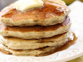 Banana Bread Pancakes on chef-in-training.com ...These are SO good! Pancakes merge with Banana Bread to create something SO good!