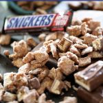 Snickers Muddy Buddies from chef-in-training.com.... SO easy and one of the best versions of "muddy buddies" you will ever eat!