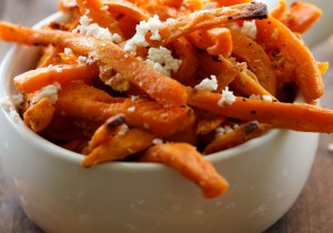Cotija Sweet Potato Fries from chef-in-training.com ...These will be THE BEST sweet potato fries you will ever eat! They are packed with delicious flavor and are super addictive!