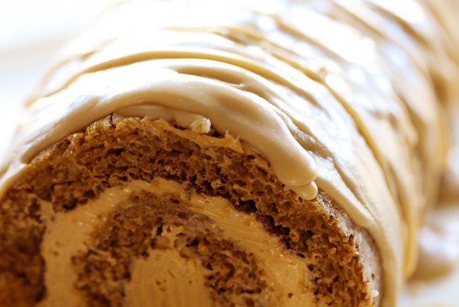 Caramel Pumpkin Cake Roll