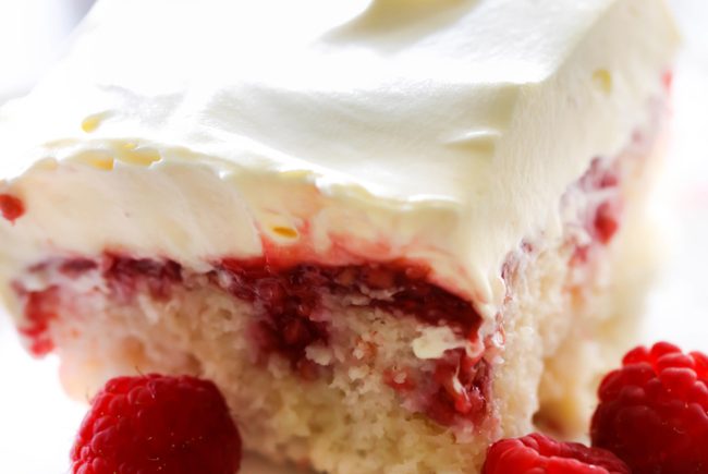 Raspberry Poke Cake