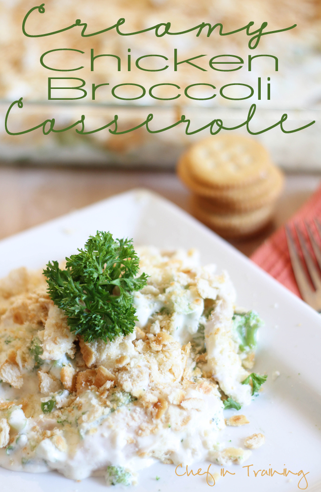 Creamy Chicken Broccoli Casserole! Easy, fast, and delicious!