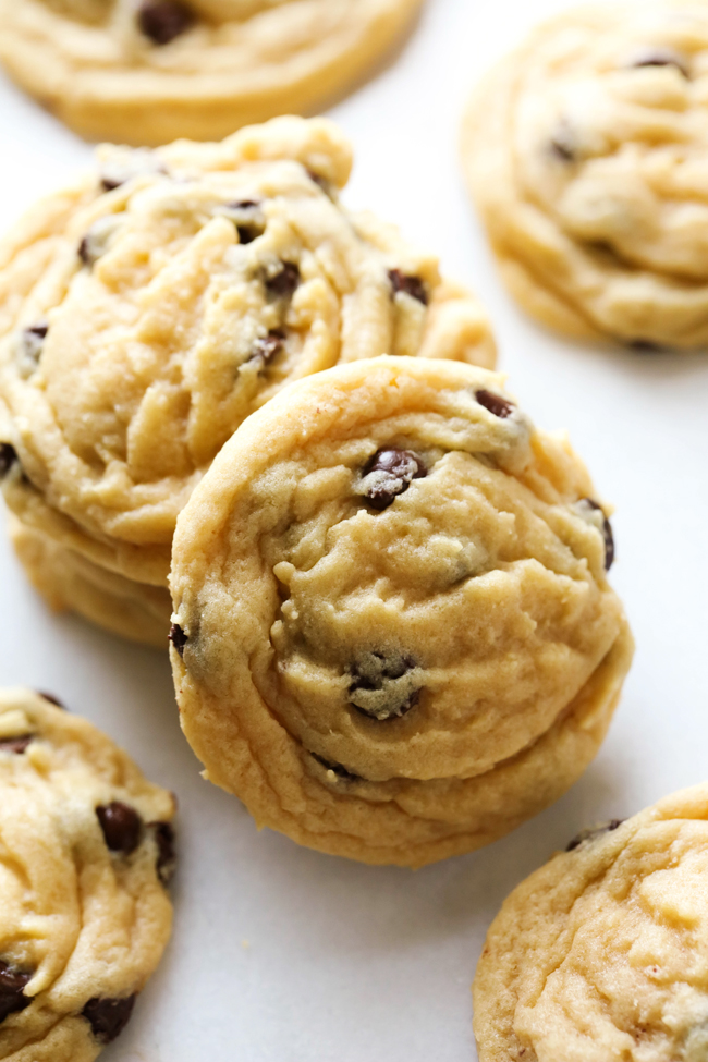 Chocolate Chip Pudding Cookies will be THE BEST and softest chocolate chip cookies you ever make! They are a hit and will instantly become your new go-to cookie recipe!