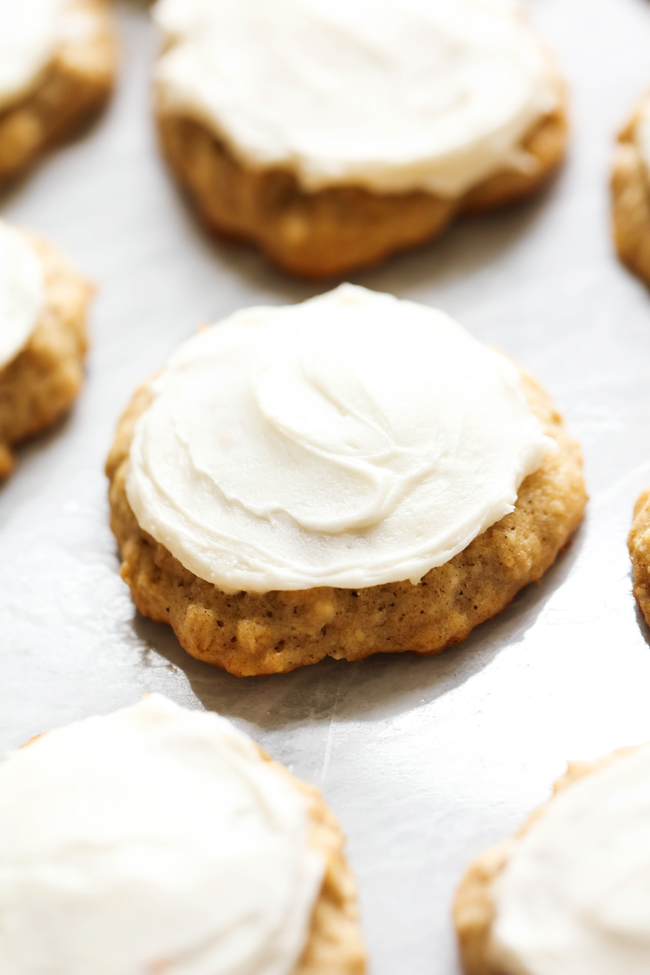 Banana Cookies... these are one of my absolute favorite cookies of all time! They are soft and delicious and are perfect for those browning bananas!