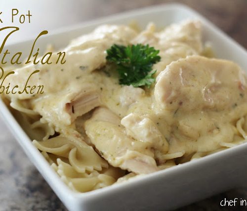 crockpot chicken with dry italian dressing and cream cheese Slow Cooker Creamy Italian Chicken