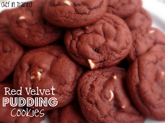 Red Velvet Pudding Cookies from chef-in-training.com #recipe #cookie