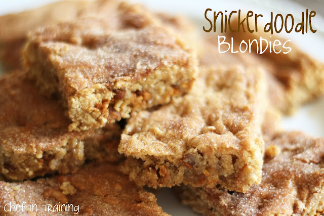Snickerdoodle Blondies… these are SO easy and taste AMAZING!