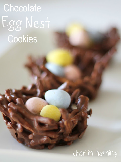 These Chocolate Egg Nest Cookies are so cute and delicious! They make for a delicious Easter and/or spring treat!