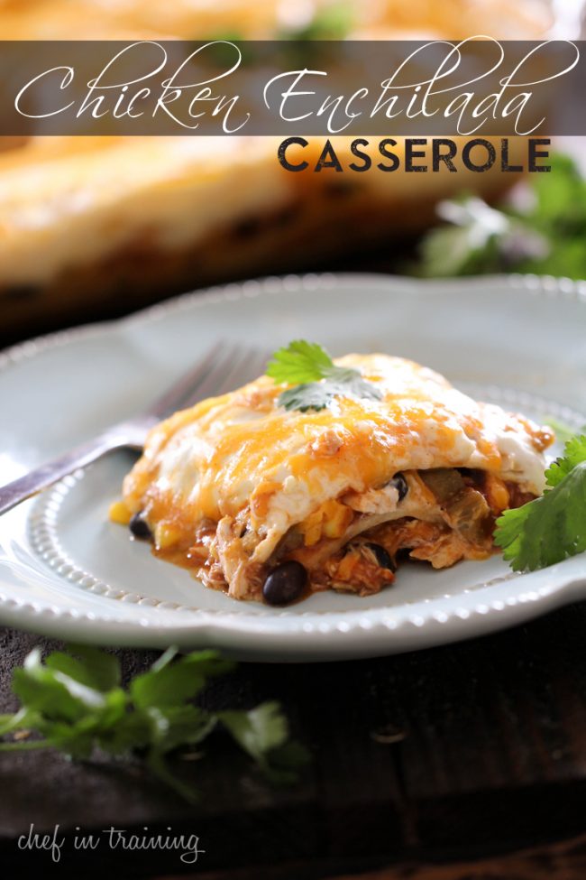 Chicken Enchilada Casserole - Chef in Training