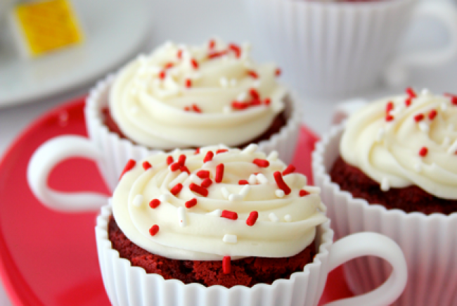 Red Velvet Cupcakes with Cream Cheese Frosting