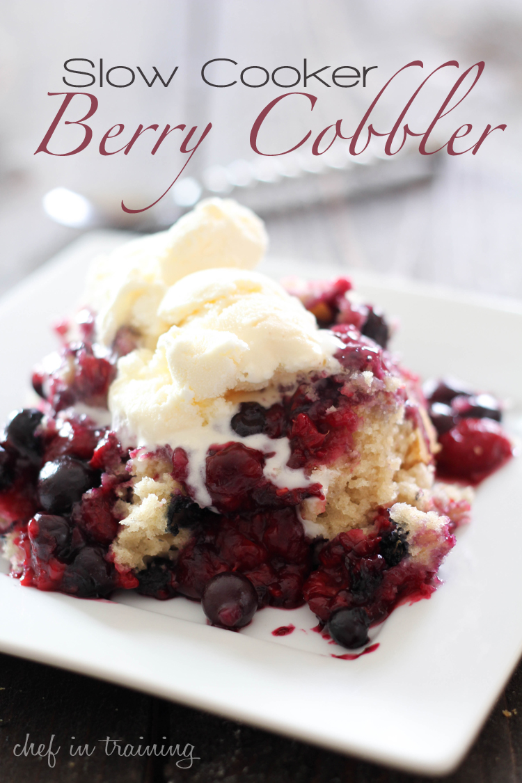 Slow Cooker Berry Cobbler!... This recipe is so easy to make and so delicious!
