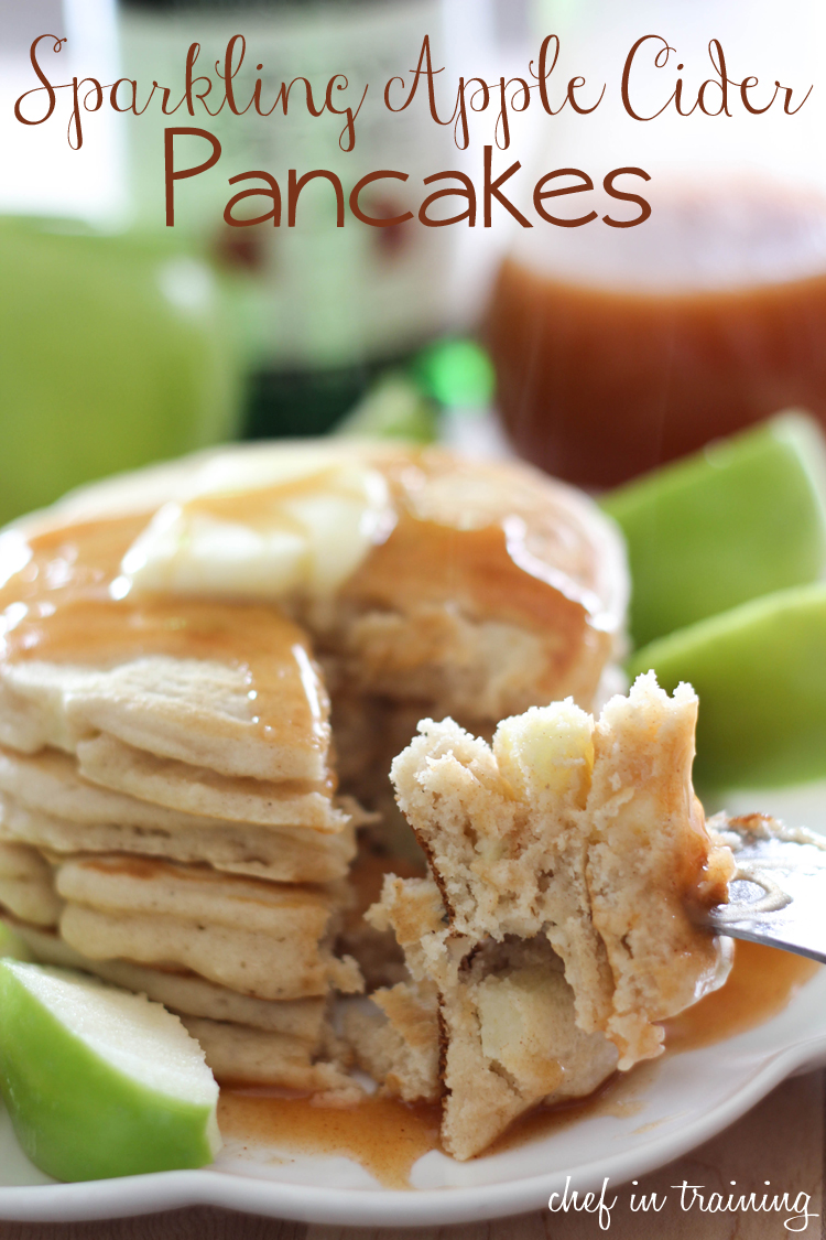 Sparkling Apple Cider Pancakes! A delicious and flavorful breakfast! #breakfast #recipe #apple