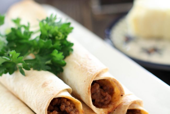 Baked BBQ Beef Taquitos