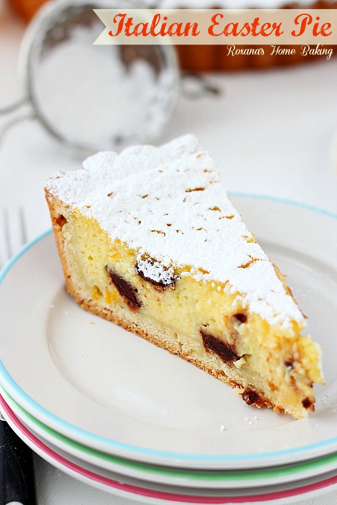 Italian Easter Pie Recipe from Roxana's Home Baking on chef-in-training.com ...This looks and sounds SO good! #recipe #dessert