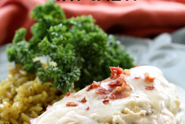 Smothered Creamy Green Chile Bacon Chicken