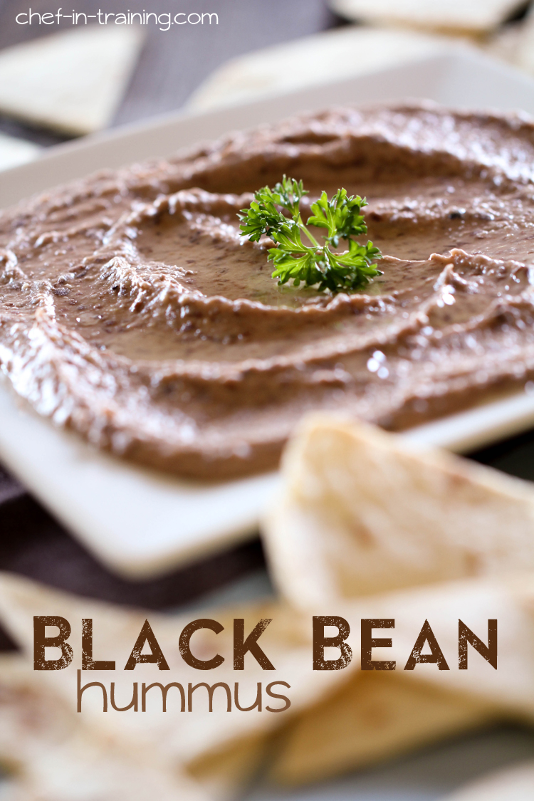 Black Bean Hummus from chef-in-training.com ...This could possible be the best hummus recipe ever! It is SO good and jam-packed with flavor!