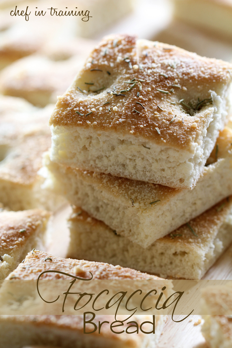 Focaccia Bread on chef-in-training.com ...This bread is so delicious and very easy to whip up! It is a great side dish to any Italian meal!