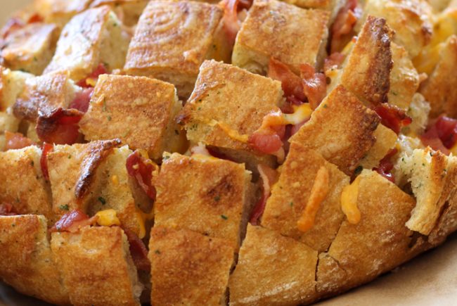 Cheddar Bacon Ranch Pull Apart Bread