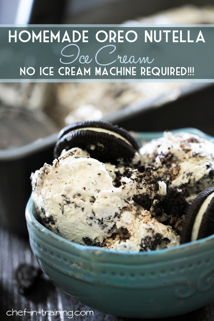 Homemade Oreo Nutella Ice Cream! NO ICE CREAM MACHINE REQUIRED! This Ice Cream is DELICIOUS! And whips up in no time at all!