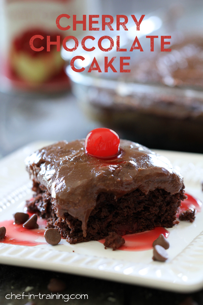 Cherry Chocolate Cake from chef-in-training.com ...Uses pie filling and cake mix to create a delicious and simple cake!