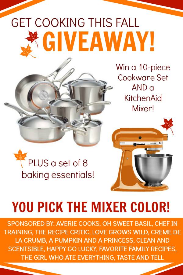 The Ultimate Fall Giveaway on chef-in-training.com ... Come enter for your chance to win a 10-piece cooking set AND a KItchenAid!