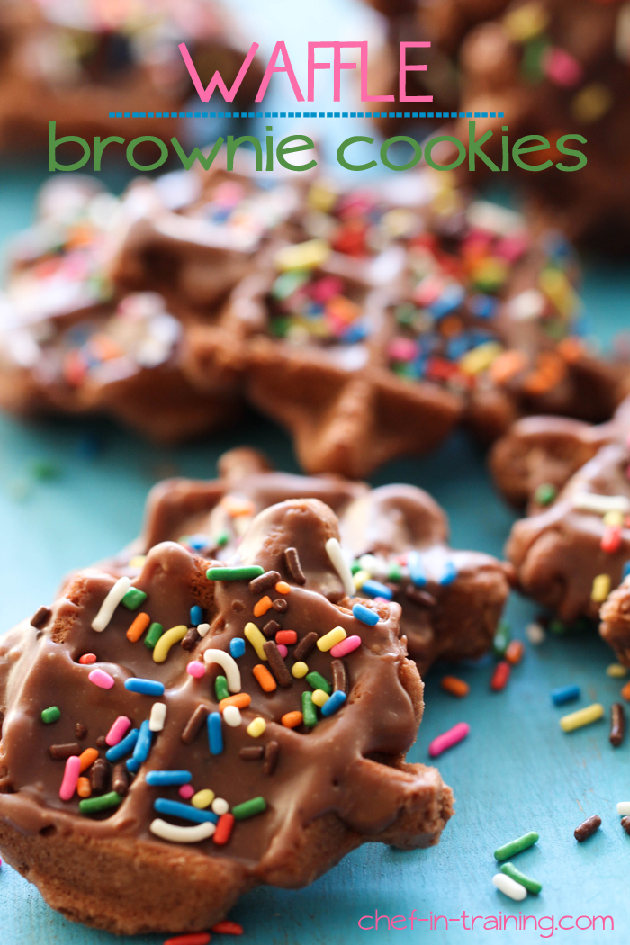 Waffle Brownie Cookies from chef-in-training.com ...These cookies are so easy to make and completely delicious! They are perfect for an after school snack or to fix that chocolate craving :)