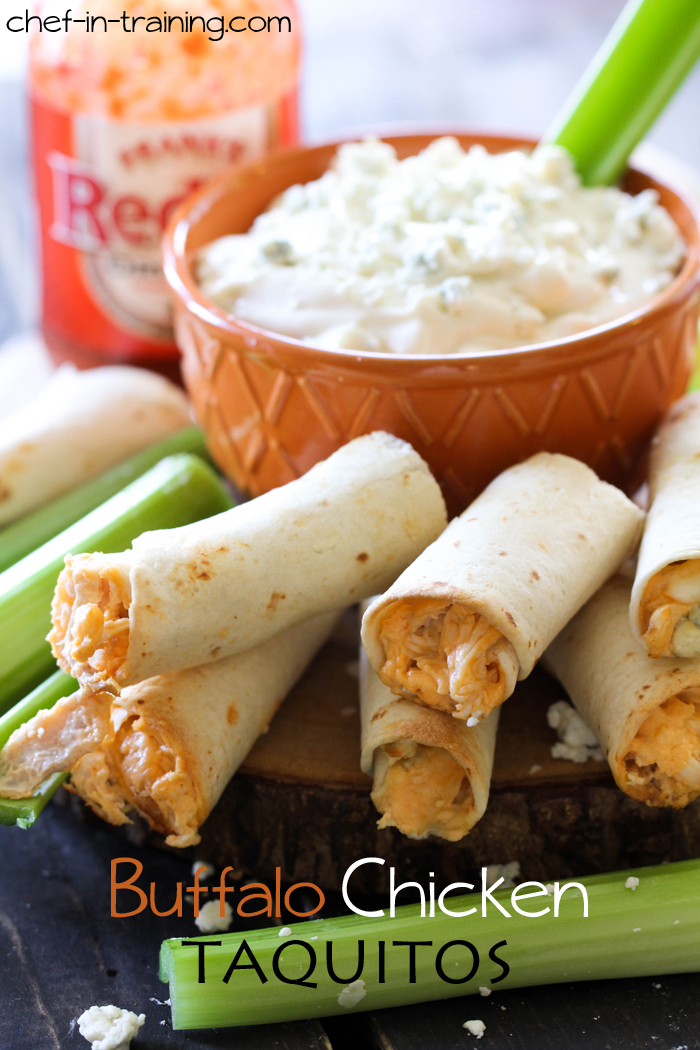 Buffalo Chicken Taquitos from chef-in-training.com ...This recipe is INSANELY delicious! A must try for sure!