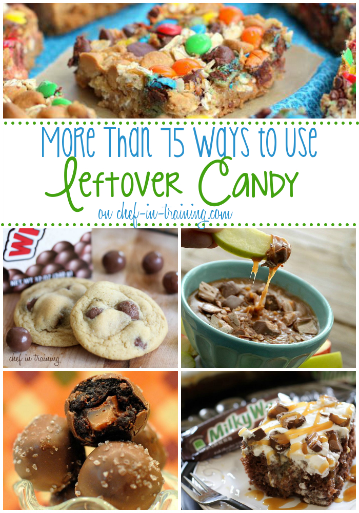 75+ Recipes to use Leftover Halloween Candy on chef-in-training.com ...A MUST SEE list!
