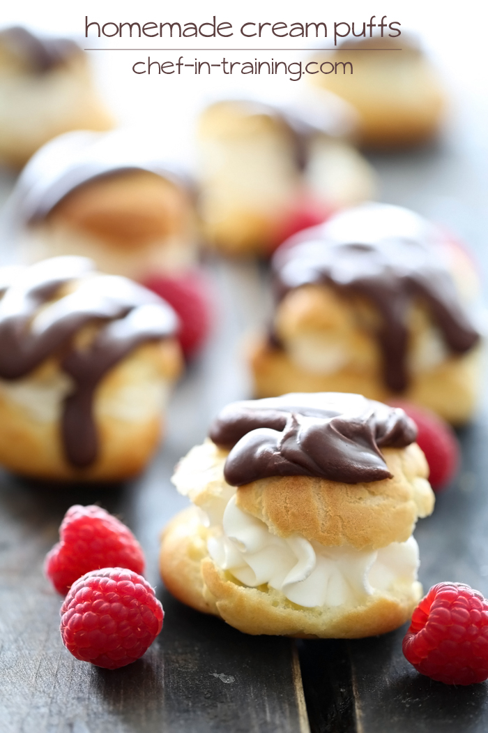 Homemade Cream Puffs from chef-in-training.com ...These are so simple and delicious!