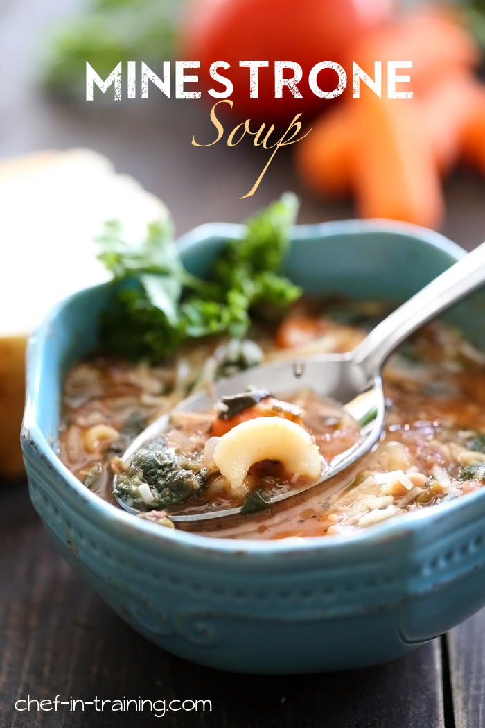 Minestrone Soup from chef-in-training.com ... A healthy and flavorful dinner that is SO delicious!