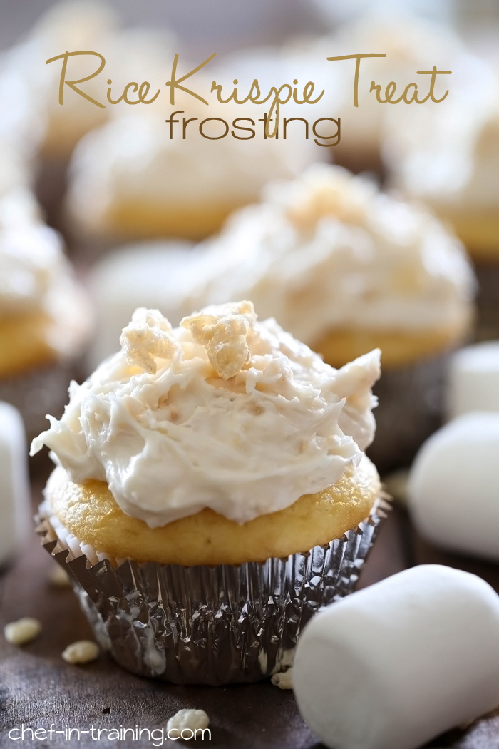 Rice Krispie Treat Frosting from chef-in-training.com ...This frosting is AMAZING! If you love Rice Krispie Treats, you'll LOVE this!