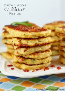 Bacon Cheddar Cauliflower Fritters