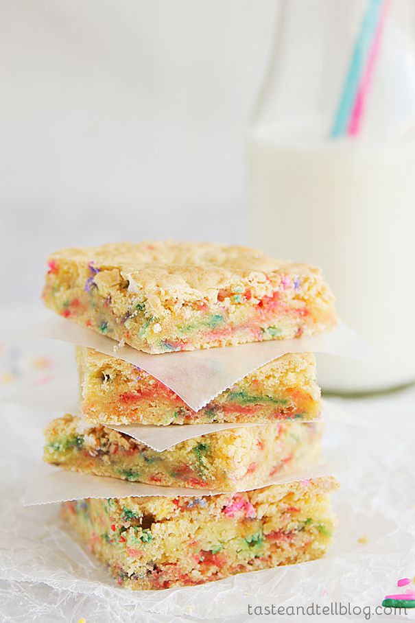 Cake Batter Blondies