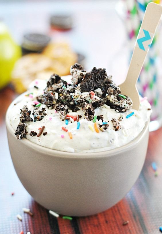 Cake Batter Oreo Cheesecake Dip
