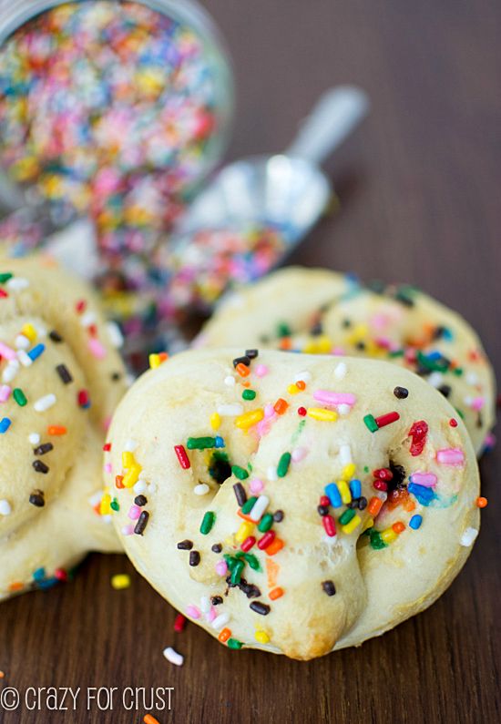 Cake Batter Soft Pretzels