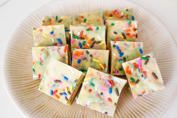Cake Batter White Chocolate Fudge