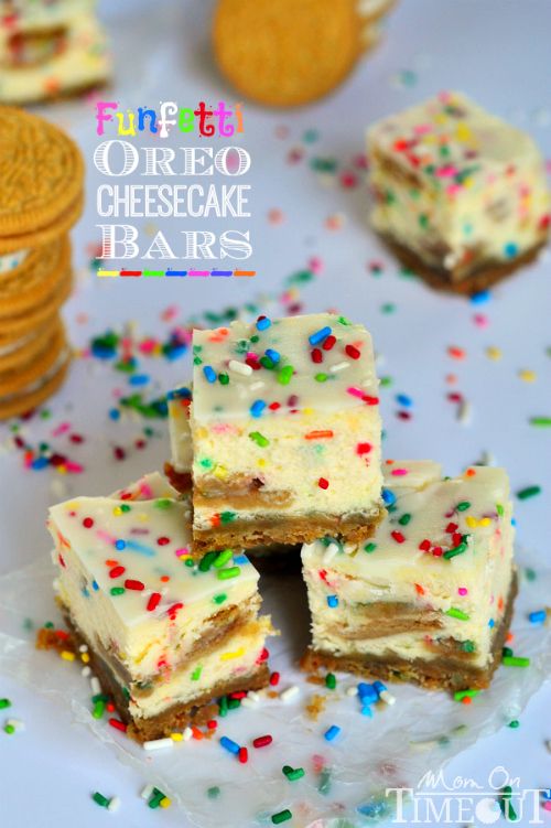 Funfetti Oreo Cheesecake Bars
