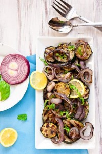 Grilled Zucchini and Red Onions