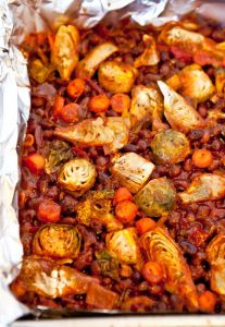 Spicy Baked Black Beans with Vegetables