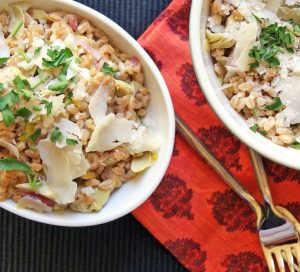 Warm Farro & Artichoke Salad
