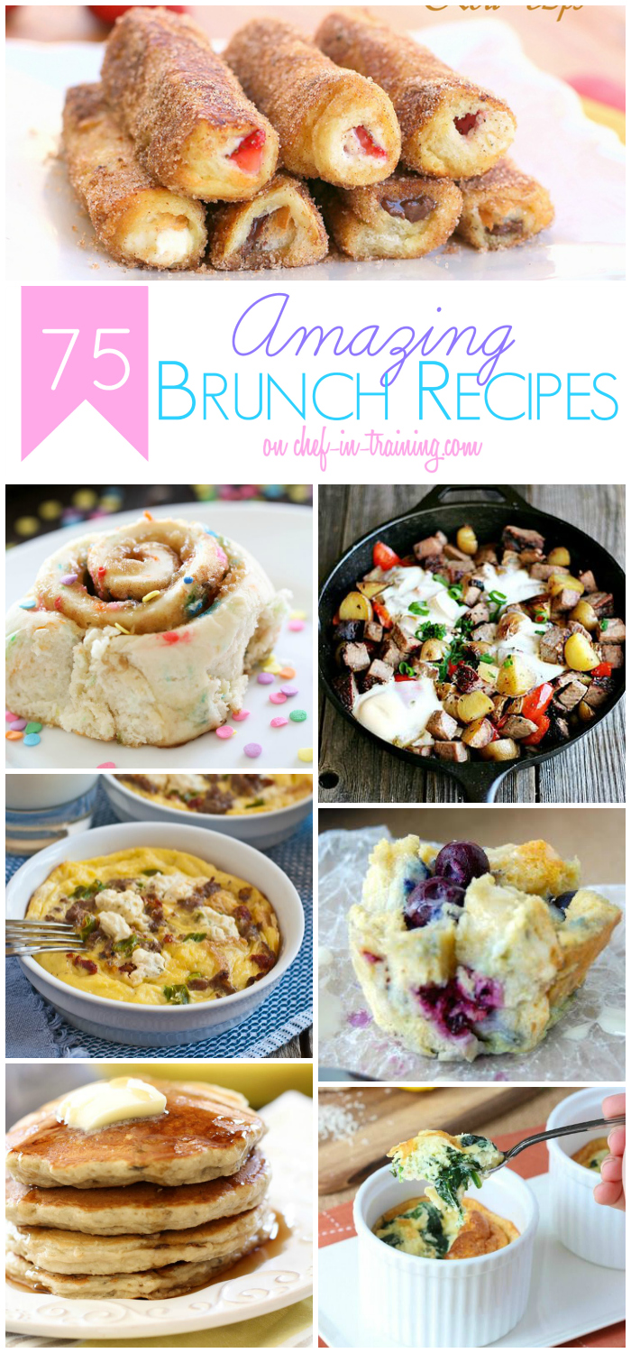 75+ AMAZING Brunch Ideas… This round up is filled with SO many different and delicious ideas. Perfect for holidays, special occasions or feeding a crowd!