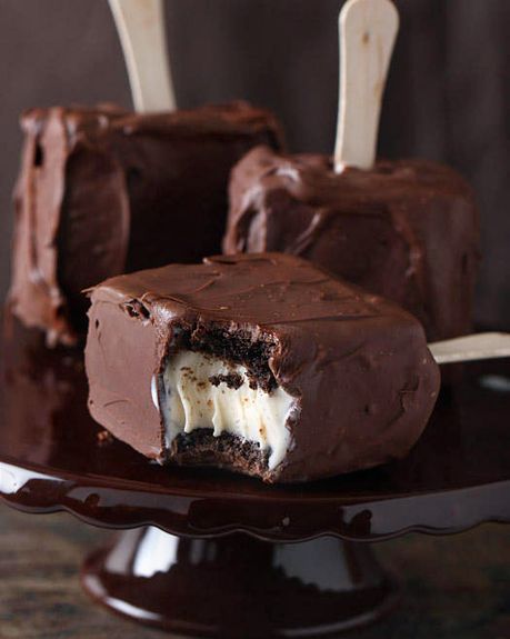 Chocolate Covered Brownie Ice Cream Sandwiches