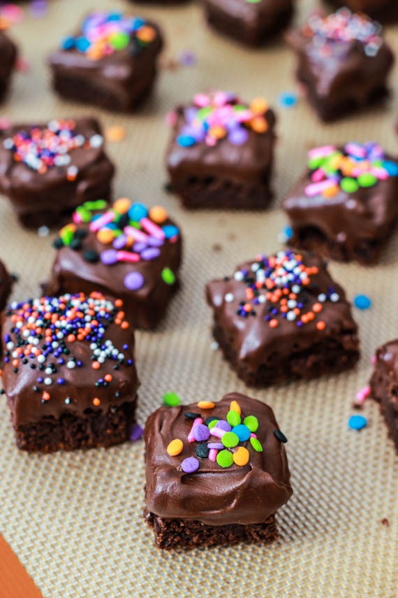 Chocolate Dipped Brownie Bites