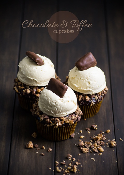 Chocolate & Toffee Cupcakes